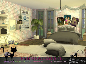 Sims 4 — Room2022014 A by Merit_Selket — Teenager bedroom in pastel colors, with Vintage touch only TSR CC used 9 x 13