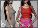 Sims 4 — SDG | side drawstring tank by sadgirlsclub — / TSR exclusive / new mesh made by me / 12 swatches / all LODs / HQ