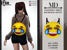 Sims 4 — laughing emoji backpack adult by Mydarling20 — new mesh base game compatible all lods all maps 1 colors 
