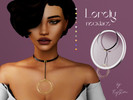 Sims 4 — "Lorely" necklace by FlyStone — An elegant product made of gold and delicate silk ribbon