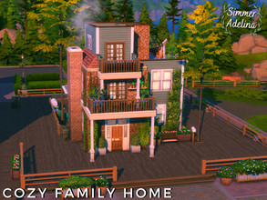 Sims 4 — Cozy Family Home by simmer_adelaina — A cozy home for a family of two parents, a todler, a kid and a teen. The