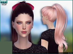 Sims 4 — Anto - Paraguay (Hair + Bows) by Anto — High ponnytail inspired in Lady Gaga Includes the BOW in two sizes, you
