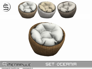 Sims 4 — Set Oceania - Chair by Simenapule — Set Oceania - Chair. 4 colors.