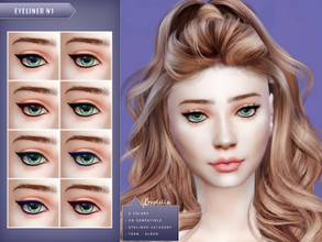 Sims 4 — Eyeliner N1 by Creptella — - Works for both genders but is made for female and might not look right on males - 8