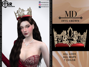 Sims 4 — INVU CROWN ADULT by Mydarling20 — new mesh base game compatible all lods all maps 7 colors