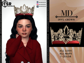Sims 4 — INVU CROWN CHILD by Mydarling20 — new mesh base game compatible all lods all maps 7 colors