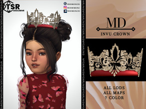 Sims 4 — INVU CROWN TODDLER by Mydarling20 — new mesh base game compatible all lods all maps 7 colors