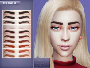 Sims 4 — Eyebrows N1 by Creptella — - 10 colors - Works with all genders and ages - HQ compatible