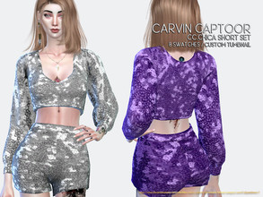 Sims 4 — Chica Short Set by carvin_captoor — Created for sims4 Original Mesh All Lod 8 Swatches Don't Recolor And Claim