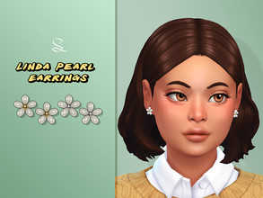 Sims 4 — Linda Pearl Earrings for Adults by simlasya — All LODs New mesh 4 swatches Teen to elder HQ compatible Custom