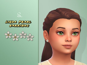Sims 4 — Linda Pearl Earrings for Kids by simlasya — For kids All LODs New mesh 4 swatches HQ compatible Custom thumbnail