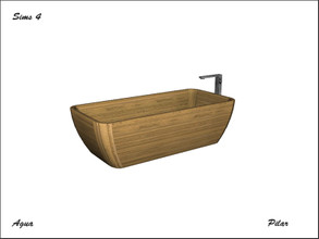 Sims 4 —  Agua Bathtub S4 by Pilar —  Agua Bathtub S4