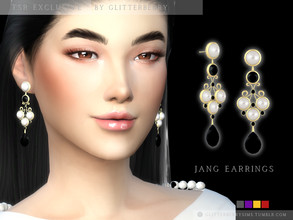 Sims 4 — Jang Earrings by Glitterberryfly — Inspired by a set of earrings from Hotel Del Luna.