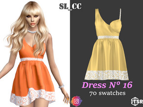 Sims 4 — SL_Dress_16 by SL_CCSIMS — -New mesh- -70 swatches- -Teen to elder- -All Maps- -All Lods- -HQ- -Catalog