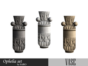 Sims 4 — Ophelia vase by SSR99 — A stone vase with pattern.