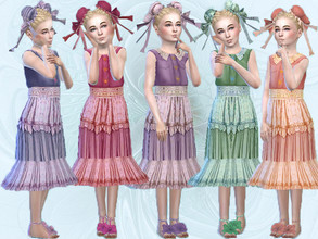 Sims 4 — Outfit with collar and frill skirt by TrudieOpp — Outfit with collar and frill skirt in 6 colors