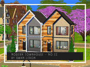 Sims 4 — Modern Britechester Townhouse by swanleron — Modern townhouse from Britechester (no CC) Townhouse is fully