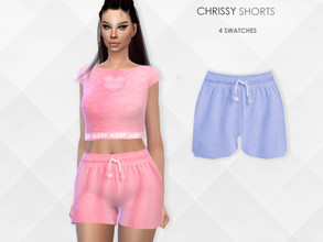 Sims 4 — Chrissy Shorts by Puresim — Sleepwear shorts in 4 swatches.