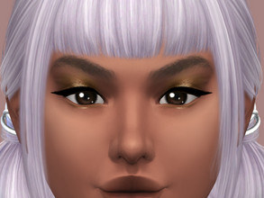 Sims 4 — [EC] Downturned Eyeliner by emmag022 — Eyeliner in 4 swatches black, white, blue, and pink for downturned or