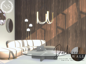 Sims 4 — Darkwood Wooden Wall by networksims — A vertical wooden wall in a variety of swatches.