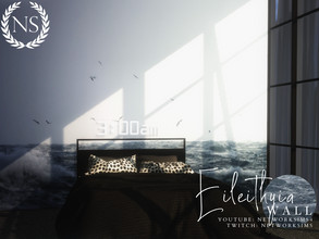 Sims 4 — Eileithyia Mural by networksims — A mural of a moody seascape.