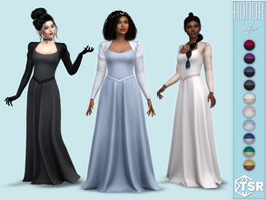 Sims 4 — Honor Dress by Sifix2 — A fantasy gown. Comes in 10 colors for teen, young adult and adult sims. Thank you to