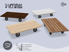 Sims 4 — Veranda coffee table by SIMcredible! — by SIMcredibledesigns.com available at TSR 5 colors variations