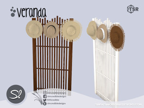Sims 4 — Veranda Palisade Wall Fence Hats by SIMcredible! — by SIMcredibledesigns.com available at TSR 5 colors