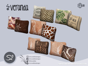 Sims 4 — Veranda 4 Cushions by SIMcredible! — by SIMcredibledesigns.com available at TSR 8 colors variations
