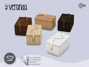 Sims 4 — Veranda Basket Box by SIMcredible! — by SIMcredibledesigns.com available at TSR 6 colors variations
