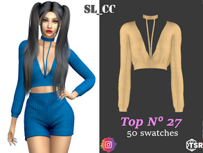 Sims 4 — SL_Top_27 by SL_CCSIMS — -New mesh- -50 swatches- -Teen to elder- -Shadow&Bump Maps- -All Lods- -HQ-