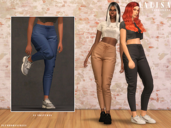 Sims 4 — JALISA | sweatpants by ali1 — High Waisted Sweatpants New Mesh HQ Texture Female | Teen - Elders Hot and Cold