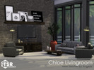Sims 4 — Chloe Living by Angela — Chloe Living, a more rustic modern livingroomset for your Sims. The set is made out of