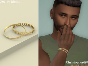 Sims 4 — Zucker Bracelet - Right by christopher0672 — This is a cute set of bracelets - 1 chunky chain bracelet and 1