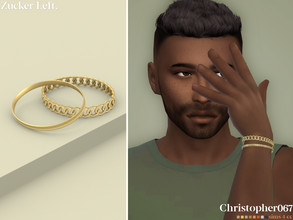 Sims 4 — Zucker Bracelet - Left by christopher0672 — This is a cute set of bracelets - 1 chunky chain bracelet and 1