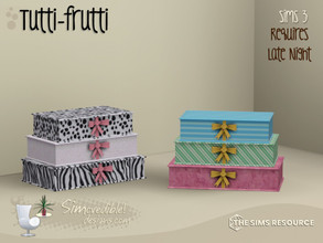 Sims 3 — Tutti-Frutti Boxes by SIMcredible! — by SIMcredibledesigns.com available at TSR