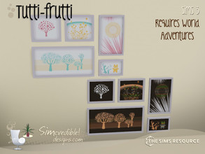 Sims 3 — Tutti-Frutti Painting by SIMcredible! — by SIMcredibledesigns.com available at TSR