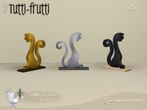 Sims 3 — Tutti-Frutti Cat Sculpture by SIMcredible! — by SIMcredibledesigns.com available at TSR