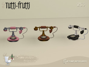 Sims 3 — Tutti-Frutti Decor Antique Phone by SIMcredible! — by SIMcredibledesigns.com available at TSR