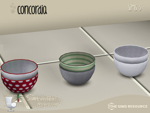 Sims 3 — Concordia Bowls by SIMcredible! — by SIMcredibledesigns.com available at TSR