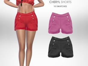 Sims 4 — Cheryl Shorts by Puresim — Shorts in 10 colors.