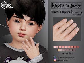 Sims 4 — Natural FingerNails for Toddlers by WisteriaSims — **FOR TODDLERS **NEW MESH *Boys & Girls - FingerNails
