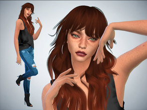 Sims 4 — Emma Forsberg by nypisnina — Female sim. Mostly TSR CC used. Added Kijikos 3D eyelashes and used Kijikos
