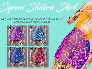 Sims 3 — Syreni Statera Skirt by maximoons — Female only With custom thumbnail Adult &amp; Young Adult No recolorable