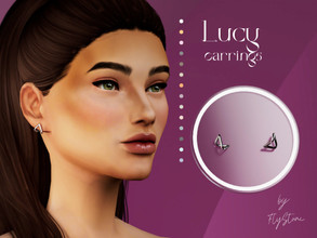 Sims 4 — "Lucy" earrings by FlyStone — Little pretty earrings in triangle form