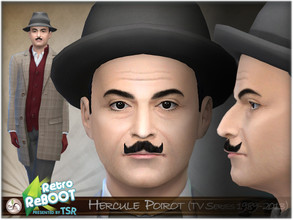 Sims 4 — SIM Hercule Poirot - Retro ReBOOT by BAkalia — Hello :) Do you need a real detective in the game? Here he is :)