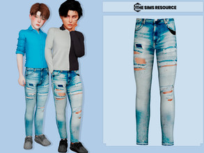 Sims 4 — Howard Jeans (kid) by couquett — Jeans for your kids Avaible in 13 Swatches HQ mod compatible all Lod All Map