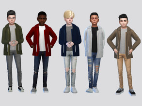 Sims 4 — Billie Hoodie Jacket Boys by McLayneSims — TSR EXCLUSIVE Standalone item 10 Swatches MESH by Me NO RECOLORING