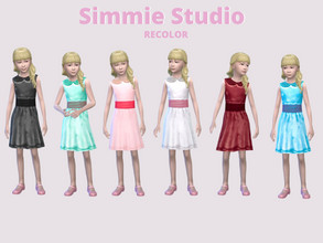 Sims 4 — Child Dress RECOLOR - You need SEASONS expansion pack by Simmie_Studios — Here is my very first recolor. I hope