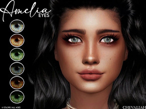 Sims 4 — Amelia Eyes  by chevaliah — 6 colors Facepaint category HQ compatible All Ages - male/female Custom thumbnail